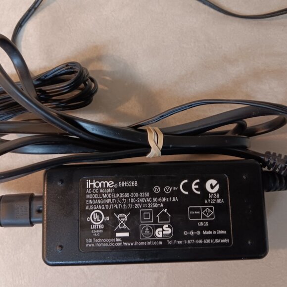 iHome AC-DC Adapter 9IH526B - Picture 2 of 4